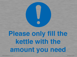 Please only fill the kettle with the amount you need